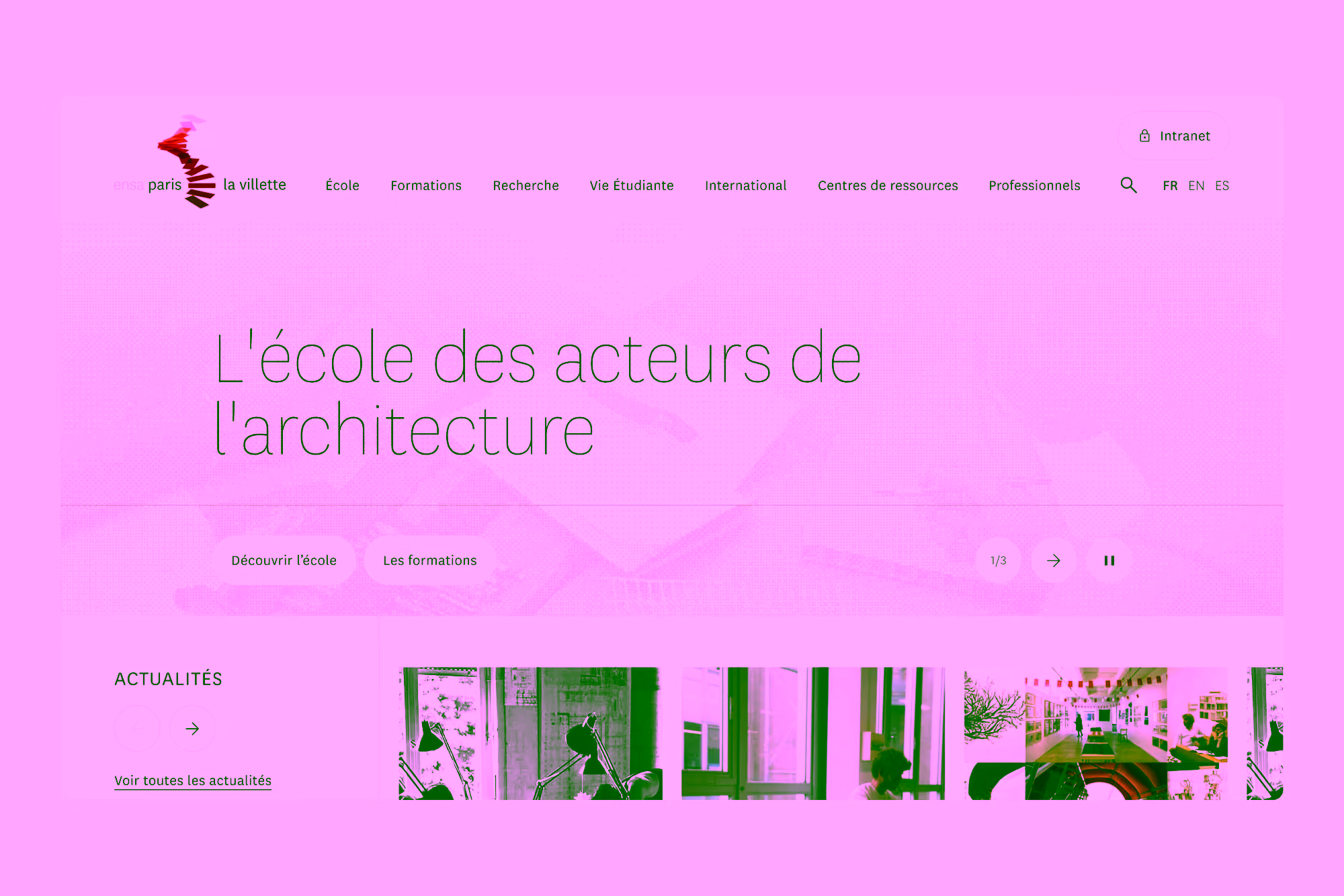 Aperçu de la plateforme de l'ENSAPLV