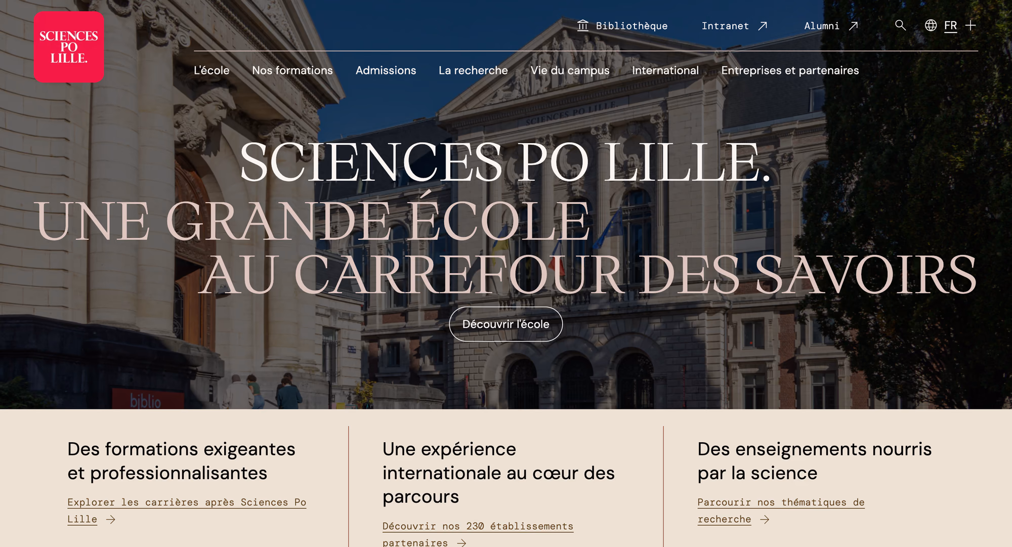 Aperçu du site sciencespo-lille.eu